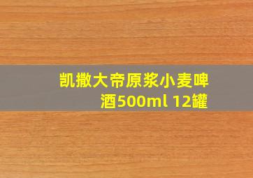 凯撒大帝原浆小麦啤酒500ml 12罐